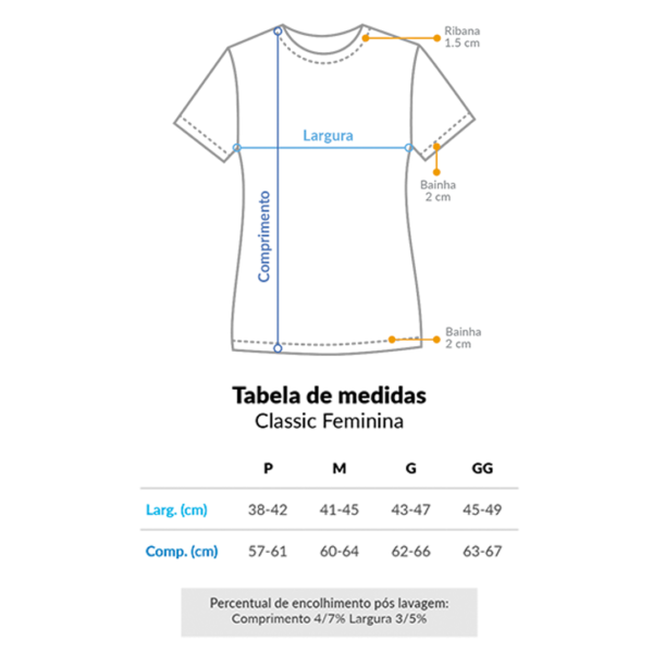 medidas camisa fem