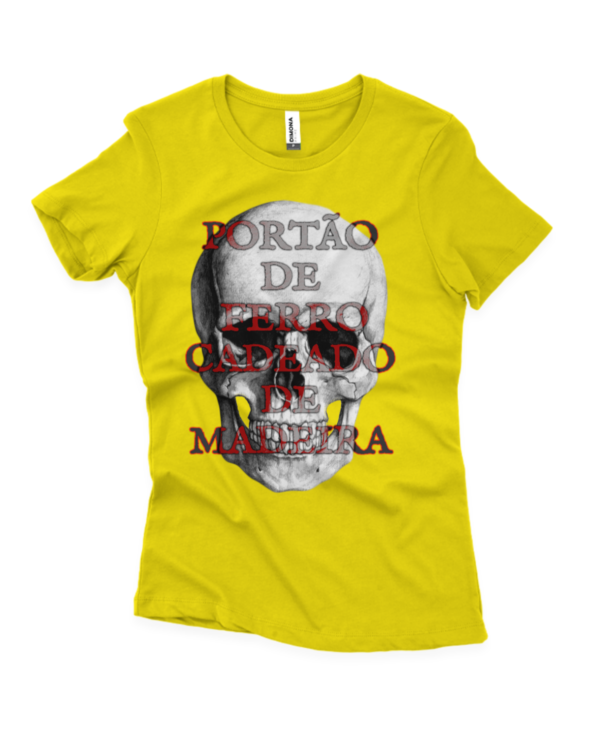 Portão exu caveira fem. amarelo canário