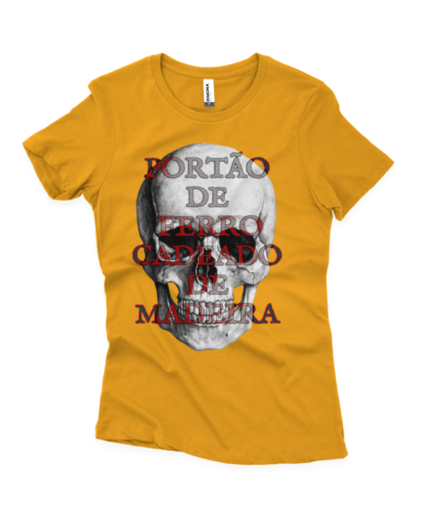 Portão caveira fem. amarelo ouro