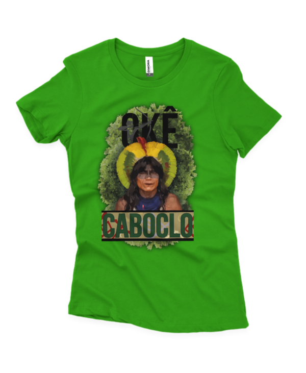 Camisa Oke caboclo fem. verde bandeira